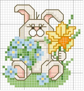 Schema punto croce Coniglio mini